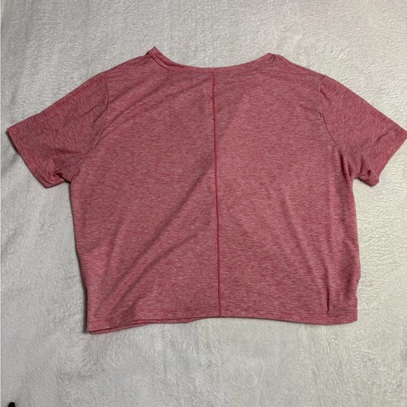 Nike Pink Asymmetrical Crop Tee - Picture 4 of 5